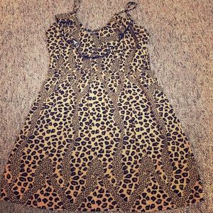 Mini Leopard Print Dress (Size XL)